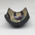 Bowl - Textured black with muted purple crescents with green and blue circles