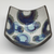 Bowl - Textured black with many blue circles and purple crescents