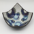 Bowl - Textured black with many blue circles and purple crescents