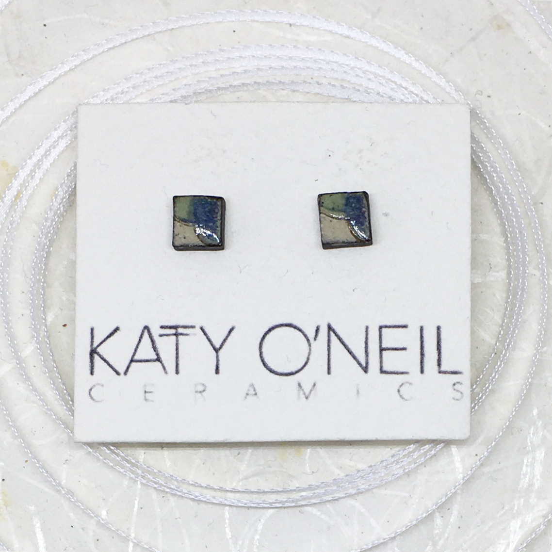 Tiny Square Earrings 14