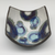 Bowl - Textured black with many blue circles and purple crescents