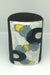 Large Wrap Pot - Textured black with black crescent and many bold yellow spots