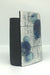 Small wrap Pot - Textured black with purple circles lines and turquoise circles