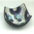 Bowl - Textured black with purple crescents and blue circles